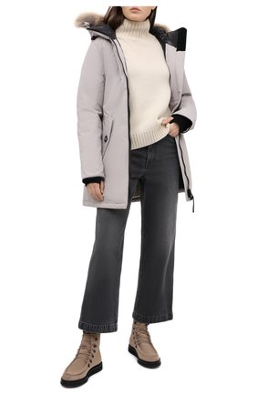 Женская парка rosemont CANADA GOOSE серого цвета по цене 99500 руб., арт. 3030L | Фото 2 Женская парка rosemont CANADA GOOSE серого цвета, арт. 3030L | Фото 2
