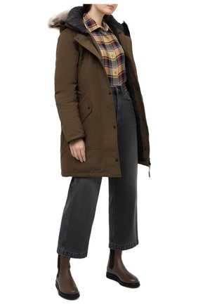 Женская парка ellesmere CANADA GOOSE хаки цвета по цене 117500 руб., арт. 6555L | Фото 2 Женская парка ellesmere CANADA GOOSE хаки цвета, арт. 6555L | Фото 2
