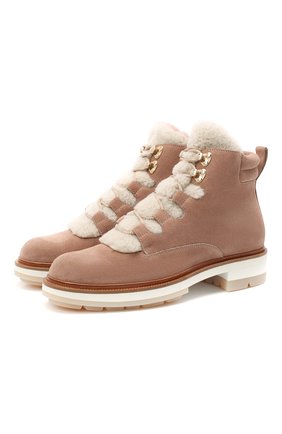 Женские замшевые ботинки SANTONI светло-розового цвета по цене 65150 руб., арт. WTSL58814R0CAYPBP45 | Фото 1 Женские замшевые ботинки SANTONI светло-розового цвета, арт. WTSL58814R0CAYPBP45 | Фото 1