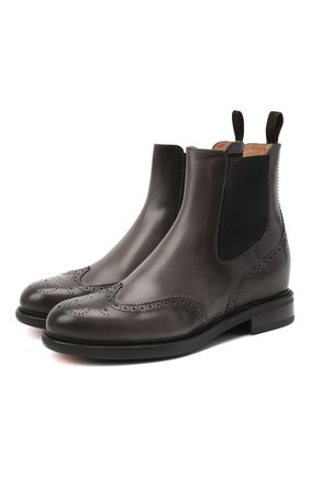 Женские кожаные ботинки SANTONI серого цвета по цене 59950 руб., арт. WTWK58153SMCDLESG23 | Фото 1 Женские кожаные ботинки SANTONI серого цвета, арт. WTWK58153SMCDLESG23 | Фото 1