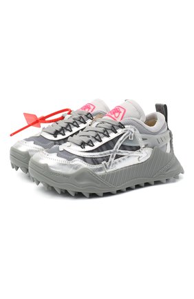 Женские комбинированные кроссовки odsy-1000 OFF-WHITE серебряного цвета по цене 51350 руб., арт. 0WIA180F20FAB0017272 | Фото 1 Женские комбинированные кроссовки odsy-1000 OFF-WHITE серебряного цвета, арт. 0WIA180F20FAB0017272 | Фото 1 (Подошва: Платформа; Материал внутренний: Текстиль; Материал внешний: Текстиль)