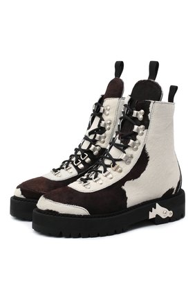 Женские кожаные ботинки OFF-WHITE коричневого цвета по цене 89700 руб., арт. 0WID001F20LEA0010160 | Фото 1 Женские кожаные ботинки OFF-WHITE коричневого цвета, арт. 0WID001F20LEA0010160 | Фото 1
