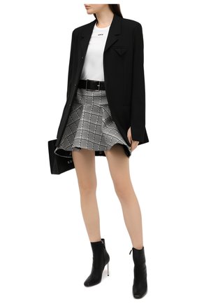 Женские кожаные ботильоны OFF-WHITE черного цвета по цене 82350 руб., арт. 0WID003F20LEA0011000 | Фото 2 Женские кожаные ботильоны OFF-WHITE черного цвета, арт. 0WID003F20LEA0011000 | Фото 2