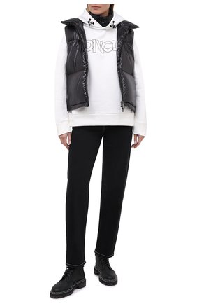 Женский худи MONCLER белого цвета по цене 50100 руб., арт. F2-098-8G509-10-809HS | Фото 2 Женский худи MONCLER белого цвета, арт. F2-098-8G509-10-809HS | Фото 2