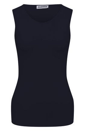 Женский топ JIL SANDER темно-синего цвета по цене 19850 руб., арт. JSWQ705036-WQ477108 | Фото 1 Женский топ JIL SANDER темно-синего цвета, арт. JSWQ705036-WQ477108 | Фото 1
