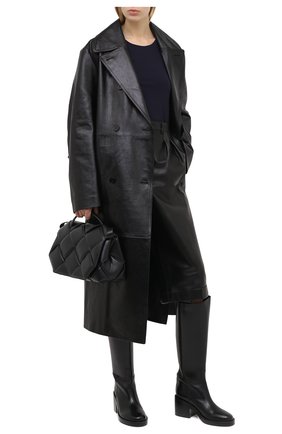 Женский топ JIL SANDER темно-синего цвета по цене 19850 руб., арт. JSWQ705036-WQ477108 | Фото 2 Женский топ JIL SANDER темно-синего цвета, арт. JSWQ705036-WQ477108 | Фото 2