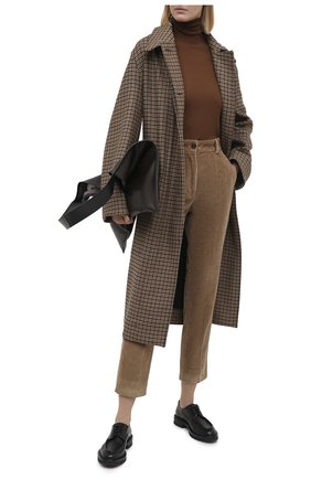 Женские хлопковые брюки DOLCE & GABBANA коричневого цвета по цене 59950 руб., арт. FTAM2T/FUWC5 | Фото 2 Женские хлопковые брюки DOLCE & GABBANA коричневого цвета, арт. FTAM2T/FUWC5 | Фото 2