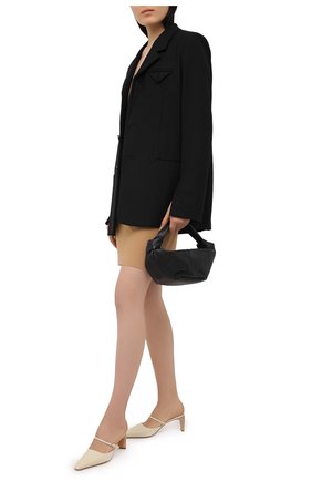 Женские кожаные мюли JIL SANDER кремвого цвета по цене 44550 руб., арт. JS35112A-12011 | Фото 2 Женские кожаные мюли JIL SANDER кремвого цвета, арт. JS35112A-12011 | Фото 2