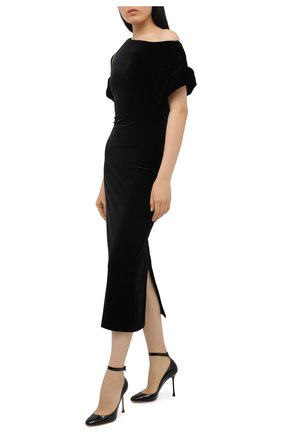 Женское платье CHRISTOPHER KANE черного цвета по цене 108500 руб., арт. CFW DR2582 491000 STRETCH VELVET | Фото 2 Женское платье CHRISTOPHER KANE черного цвета, арт. CFW DR2582 491000 STRETCH VELVET | Фото 2