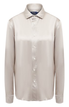 Женская шелковая рубашка POLO RALPH LAUREN серого цвета по цене 26100 руб., арт. 211798122 | Фото 1 Женская шелковая рубашка POLO RALPH LAUREN серого цвета, арт. 211798122 | Фото 1