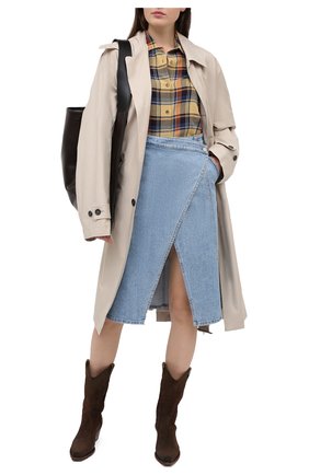 Женская джинсовая юбка STELLA MCCARTNEY синего цвета по цене 41200 руб., арт. 602043/S0H21 | Фото 2 Женская джинсовая юбка STELLA MCCARTNEY синего цвета, арт. 602043/S0H21 | Фото 2