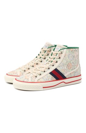 Женские текстильные кеды tennis 1977 GUCCI белого цвета по цене 55900 руб., арт. 627838/2I420 | Фото 1 Женские текстильные кеды tennis 1977 GUCCI белого цвета, арт. 627838/2I420 | Фото 1