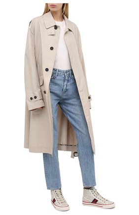 Женские текстильные кеды tennis 1977 GUCCI белого цвета по цене 55900 руб., арт. 627838/2I420 | Фото 2 Женские текстильные кеды tennis 1977 GUCCI белого цвета, арт. 627838/2I420 | Фото 2