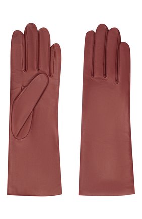 Женские кожаные перчатки AGNELLE бордового цвета по цене 10900 руб., арт. CHRISTINA/C100 | Фото 2 Женские кожаные перчатки AGNELLE бордового цвета, арт. CHRISTINA/C100 | Фото 2