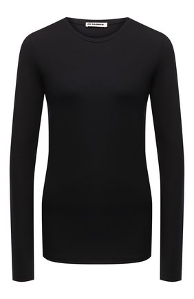 Женская хлопковый лонгслив JIL SANDER черного цвета по цене 21550 руб., арт. JPPR705500-WR257108 | Фото 1 Женская хлопковый лонгслив JIL SANDER черного цвета, арт. JPPR705500-WR257108 | Фото 1