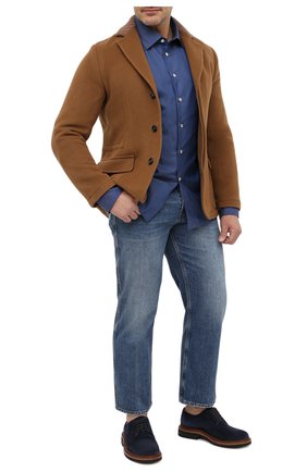 Мужская хлопковая рубашка KITON темно-синего цвета по цене 89100 руб., арт. UMCNERH0740905/45-50 | Фото 2 Мужская хлопковая рубашка KITON темно-синего цвета, арт. UMCNERH0740905/45-50 | Фото 2 (Рукава: Длинные; Материал внешний: Хлопок; Длина (для топов): Стандартные; Случай: Повседневный; Стили: Кэжуэл; Рубашки М: Regular Fit; Big sizes: Big Sizes; Воротник: Кент; Мужское Кросс-КТ: Рубашка-одежда; Принт: Однотонные; Манжеты: На пуговицах; Региональные ограничения белый список (Axapta Mercury): RU)
