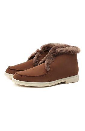 Мужские замшевые ботинки walk and walk LORO PIANA светло-коричневого цвета по цене 169000 руб., арт. FAE5014 | Фото 1 Мужские замшевые ботинки walk and walk LORO PIANA светло-коричневого цвета, арт. FAE5014 | Фото 1