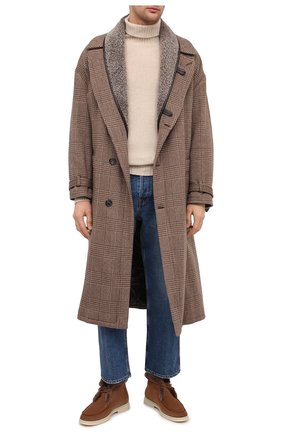 Мужские замшевые ботинки walk and walk LORO PIANA светло-коричневого цвета по цене 169000 руб., арт. FAE5014 | Фото 2 Мужские замшевые ботинки walk and walk LORO PIANA светло-коричневого цвета, арт. FAE5014 | Фото 2