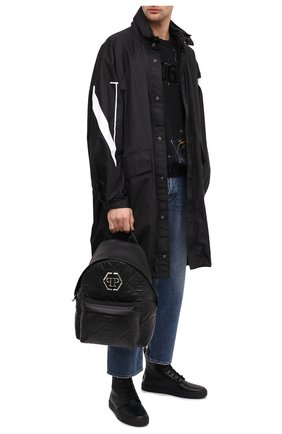 Мужской кожаный рюкзак PHILIPP PLEIN черного цвета по цене 208590 руб., арт. A20A MBA0996 PLE075N | Фото 2 Мужской кожаный рюкзак PHILIPP PLEIN черного цвета, арт. A20A MBA0996 PLE075N | Фото 2