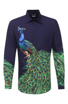 Мужская хлопковая рубашка DOLCE & GABBANA синего цвета по цене 79950 руб., арт. G5GB3T/HP57Z | Фото 1 Мужская хлопковая рубашка DOLCE & GABBANA синего цвета, арт. G5GB3T/HP57Z | Фото 1