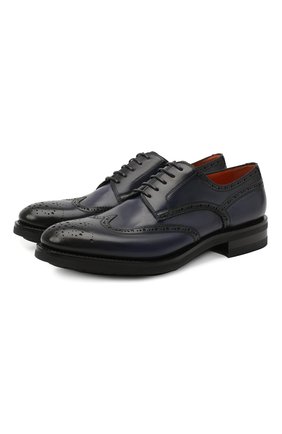 Мужской кожаные дерби SANTONI темно-синего цвета по цене 76050 руб., арт. MC0S11168UL3IPILU48 | Фото 1 Мужской кожаные дерби SANTONI темно-синего цвета, арт. MC0S11168UL3IPILU48 | Фото 1