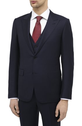Мужской шерстяной костюм-тройка ERMENEGILDO ZEGNA темно-синего цвета по цене 293500 руб., арт. 822510/327B25 | Фото 2 Мужской шерстяной костюм-тройка ERMENEGILDO ZEGNA темно-синего цвета, арт. 822510/327B25 | Фото 2