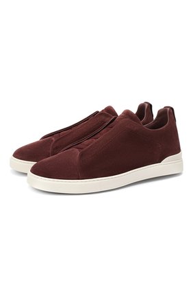 Мужские замшевые кеды ZEGNA COUTURE бордового цвета по цене 53400 руб., арт. A4667X-LHS0Y | Фото 1 Мужские замшевые кеды ZEGNA COUTURE бордового цвета, арт. A4667X-LHS0Y | Фото 1