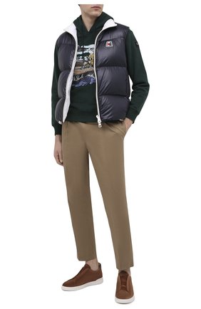 Мужские замшевые кеды triple stitch ZEGNA COUTURE коричневого цвета по цене 51950 руб., арт. A4667X-LHS0Y | Фото 2 Мужские замшевые кеды triple stitch ZEGNA COUTURE коричневого цвета, арт. A4667X-LHS0Y | Фото 2