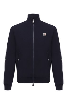 Мужская хлопковая толстовка MONCLER темно-синего цвета по цене 44600 руб., арт. F2-091-8G753-00-V8162 | Фото 1 Мужская хлопковая толстовка MONCLER темно-синего цвета, арт. F2-091-8G753-00-V8162 | Фото 1