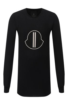 Мужская хлопковый лонгслив moncler + rick owens MONCLER черного цвета по цене 34550 руб., арт. MU20F0014/V8170 | Фото 1 Мужская хлопковый лонгслив moncler + rick owens MONCLER черного цвета, арт. MU20F0014/V8170 | Фото 1