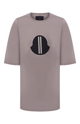Мужская хлопковая футболка moncler + rick owens MONCLER серого цвета по цене 29950 руб., арт. MU20F0013/V8170 | Фото 1 Мужская хлопковая футболка moncler + rick owens MONCLER серого цвета, арт. MU20F0013/V8170 | Фото 1