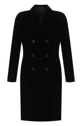 Мужской пальто GIORGIO ARMANI черного цвета, арт. 0WG0L05S/T0025 | Фото 1 (Длина (верхняя одежда): До колена; Рукава: Длинные; Материал подклада: Синтетический материал; Мужское Кросс-КТ: Верхняя одежда, пальто-верхняя одежда; Стили: Классический; Материал внешний: Вискоза, Купро, Растительное волокно)