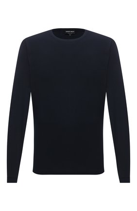 Мужская лонгслив из вискозы GIORGIO ARMANI темно-синего цвета по цене 23750 руб., арт. 3GST51/SJP4Z | Фото 1 Мужская лонгслив из вискозы GIORGIO ARMANI темно-синего цвета, арт. 3GST51/SJP4Z | Фото 1