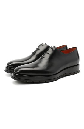 Мужские кожаные оксфорды SANTONI черного цвета по цене 96400 руб., арт. MCLE16882BQ4IVVDN01 | Фото 1 Мужские кожаные оксфорды SANTONI черного цвета, арт. MCLE16882BQ4IVVDN01 | Фото 1