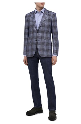 Мужские замшевые монки SANTONI темно-зеленого цвета по цене 52600 руб., арт. MGMI16232JK2ESEJV51 | Фото 2 Мужские замшевые монки SANTONI темно-зеленого цвета, арт. MGMI16232JK2ESEJV51 | Фото 2