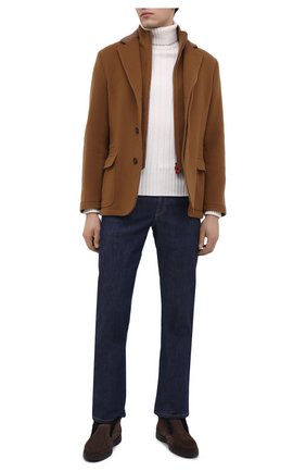 Мужские замшевые ботинки SANTONI темно-коричневого цвета по цене 58400 руб., арт. MGYA16837SM0APFCT55 | Фото 2 Мужские замшевые ботинки SANTONI темно-коричневого цвета, арт. MGYA16837SM0APFCT55 | Фото 2