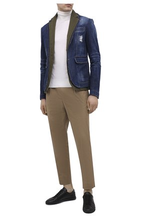 Мужской джинсовый пиджак DSQUARED2 темно-синего цвета по цене 120500 руб., арт. S71BN0835/S30342 | Фото 2 Мужской джинсовый пиджак DSQUARED2 темно-синего цвета, арт. S71BN0835/S30342 | Фото 2
