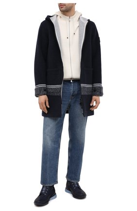 Мужской шерстяное пальто STONE ISLAND темно-синего цвета по цене 97900 руб., арт. 731571252 | Фото 2 Мужской шерстяное пальто STONE ISLAND темно-синего цвета, арт. 731571252 | Фото 2