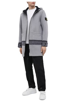 Мужской шерстяное пальто STONE ISLAND светло-серого цвета по цене 97900 руб., арт. 731571252 | Фото 2 Мужской шерстяное пальто STONE ISLAND светло-серого цвета, арт. 731571252 | Фото 2