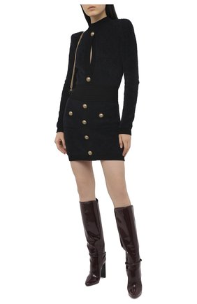 Женское платье BALMAIN черного цвета по цене 152500 руб., арт. UF06332/K113 | Фото 2 Женское платье BALMAIN черного цвета, арт. UF06332/K113 | Фото 2