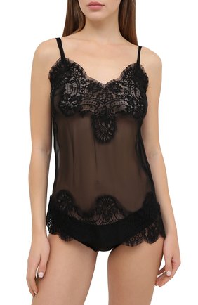 Женская шелковый топ DOLCE & GABBANA черного цвета по цене 69950 руб., арт. F74V7T/FU1AT | Фото 2 Женская шелковый топ DOLCE & GABBANA черного цвета, арт. F74V7T/FU1AT | Фото 2