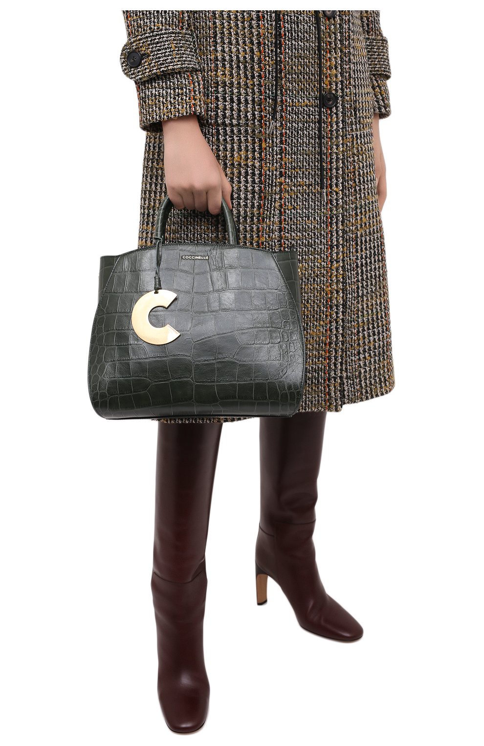 Handbag COCCINELLE - GNB Concrete Croco Maxi E1 GNB 18 01 01 Marsala R22 -  Classic - Handbags | efootwear.eu