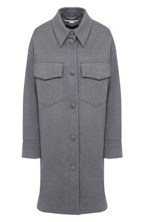 Женское шерстяное пальто STELLA MCCARTNEY серого цвета по цене 124500 руб., арт. 601217/SPB11 | Фото 1 Женское шерстяное пальто STELLA MCCARTNEY серого цвета, арт. 601217/SPB11 | Фото 1