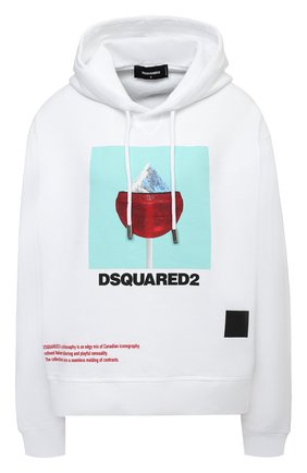 Женская хлопковое худи DSQUARED2 белого цвета по цене 37950 руб., арт. S72GU0300/S25042 | Фото 1 Женская хлопковое худи DSQUARED2 белого цвета, арт. S72GU0300/S25042 | Фото 1