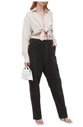 Женские хлопковые брюки JACQUEMUS темно-серого цвета по цене 52050 руб., арт. 203PA08/150930 | Фото 2 Женские хлопковые брюки JACQUEMUS темно-серого цвета, арт. 203PA08/150930 | Фото 2