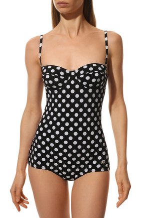 Женский слитный купальник DOLCE & GABBANA черно-белого цвета по цене 45200 руб., арт. 09A13J/FSGSP | Фото 2 Женский слитный купальник DOLCE & GABBANA черно-белого цвета, арт. 09A13J/FSGSP | Фото 2