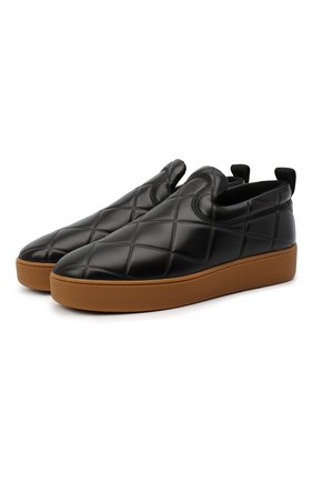 Мужские кожаные слипоны BOTTEGA VENETA черного цвета по цене 65250 руб., арт. 639736/V02X0 | Фото 1 Мужские кожаные слипоны BOTTEGA VENETA черного цвета, арт. 639736/V02X0 | Фото 1