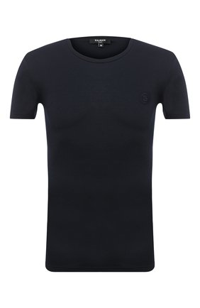 Мужская футболка BALMAIN темно-синего цвета по цене 14900 руб., арт. BRM4A5120 | Фото 1 Мужская футболка BALMAIN темно-синего цвета, арт. BRM4A5120 | Фото 1