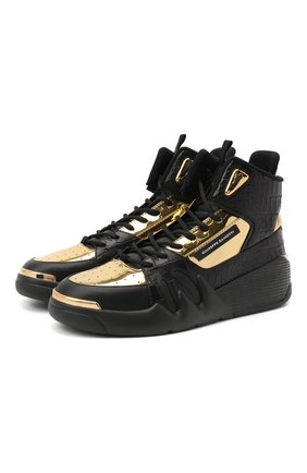 Мужские комбинированные кеды talon GIUSEPPE ZANOTTI DESIGN черного цвета по цене 83000 руб., арт. RM00054/001 | Фото 1 Мужские комбинированные кеды talon GIUSEPPE ZANOTTI DESIGN черного цвета, арт. RM00054/001 | Фото 1