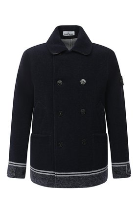 Мужской шерстяной бушлат STONE ISLAND темно-синего цвета по цене 92750 руб., арт. 731541852 | Фото 1 Мужской шерстяной бушлат STONE ISLAND темно-синего цвета, арт. 731541852 | Фото 1